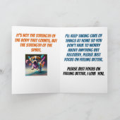 病気のワンちゃんは自分が元気になるのを愛していた カード (内部)