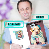 病気のワンちゃんは自分が元気になるのを愛していた カード