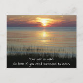 病気の人の励まし ポストカード (正面)