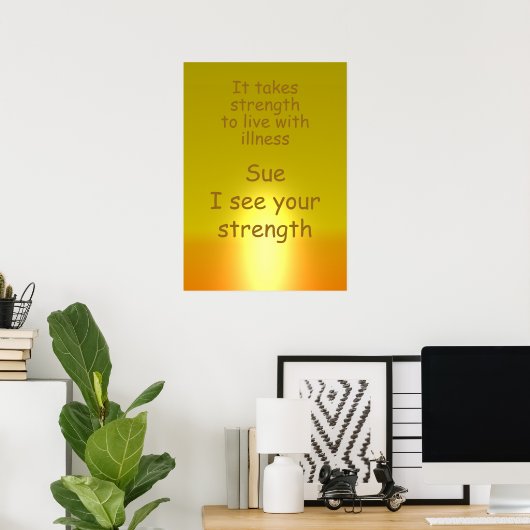 病気の友人のためのギフト,勇気付けられる引用文ポスター ポスター (ホームオフィス)