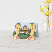 病気の友達の漫画を癒すために感動するバスセット カード (黄色い花)