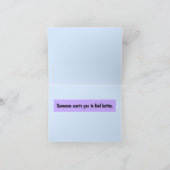 病気の友達の漫画を癒すために感動するバスセット カード (内部)