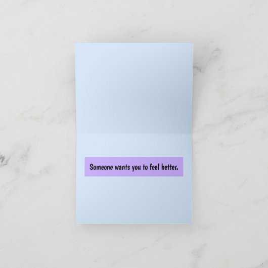 病気の友達の漫画を癒すために感動するバスセット カード (内部)