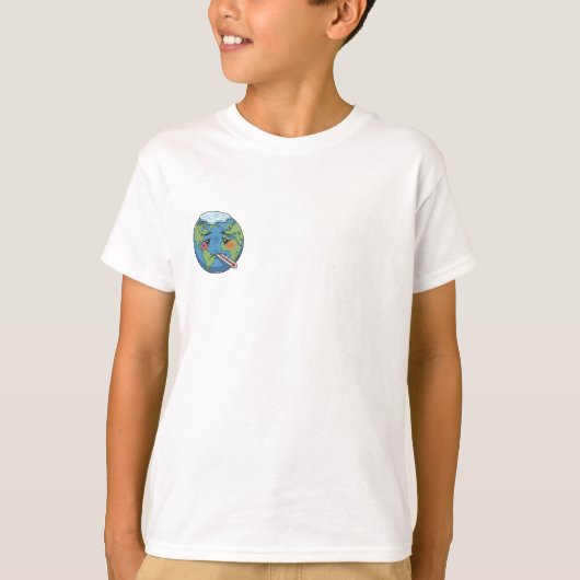 病気の地球 気分が悪い子供たち Tシャツ (正面)