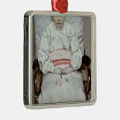 病気の女の子 メタルオーナメント (右)