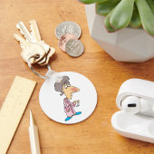 病気の女性 キーホルダー