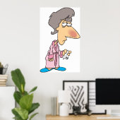 病気の女性 ポスター (ホームオフィス)