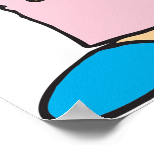 病気の女性 ポスター (角)