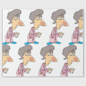 病気の女性 ラッピングペーパー (フラット)