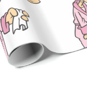 病気の女性 ラッピングペーパー (ロールコーナー)