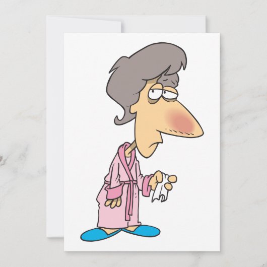 病気の女性 招待状 (正面)