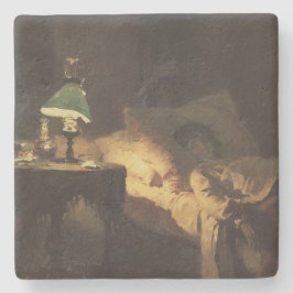 病気の女性（Vasily Polenov著） ストーンコースター