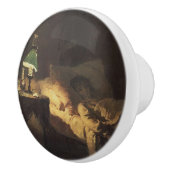 病気の女性（Vasily Polenov著） セラミックノブ (右)