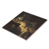 病気の女性（Vasily Polenov著） タイル (側面)