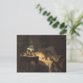 病気の女性（Vasily Polenov著） ポストカード (スタンド正面)