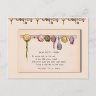 病気の子供のために、学校からの挨拶 ポストカード