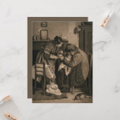 病気の子供を支える父と母 カード (正面/裏面インサイチュ)