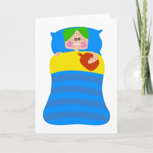 病気の子供 カード (正面)