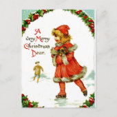 病気の子供 ポストカード (正面)