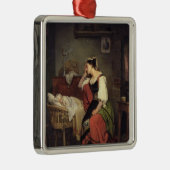 病気の子供 メタルオーナメント (右)