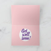 病気の子猫ちゃん、早く回復してねのカード サンキューカード (内部)