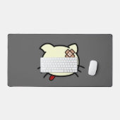 病気の子猫 デスクマット (キーボード&マウス)