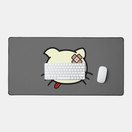 病気の子猫 デスクマット (キーボード&マウス)