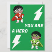 病気の少年すごいの英雄が元気になる (裏面)