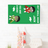 病気の少年すごいの英雄が元気になる 横断幕 (インサイチュ)