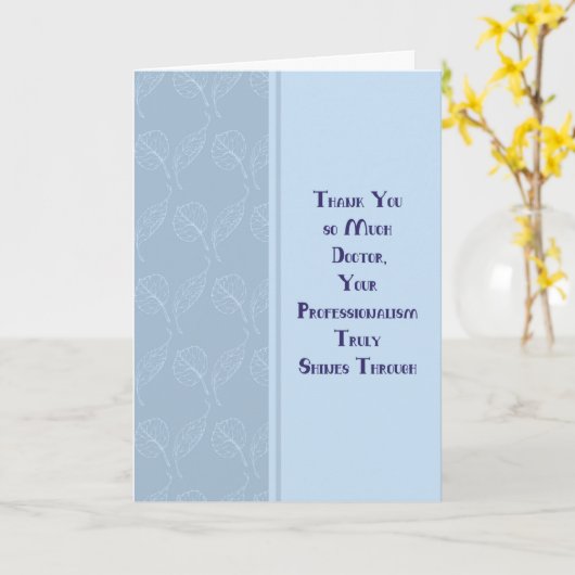 病気の患者のカード気にを医師に感謝 カード (黄色い花)