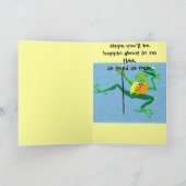 病気の悲しいカエル病気の悲しい悲しいベッドで詰まってる? カード (内部)