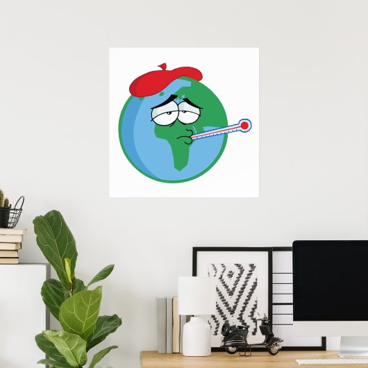 病気の惑星 ポスター (ホームオフィス)