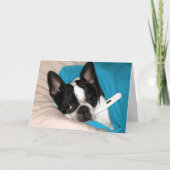 病気の日の犬 カード (正面)