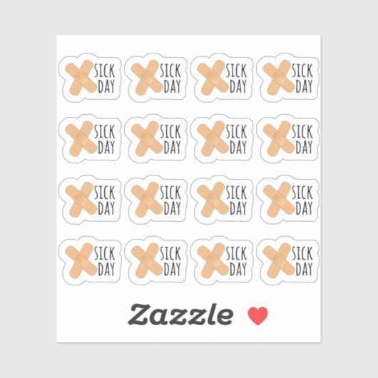 病気の日メディアパッチ休日リマインダー舞城プランナー シール (シート)