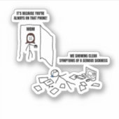 病気の澄ん症状を示す シール (正面)