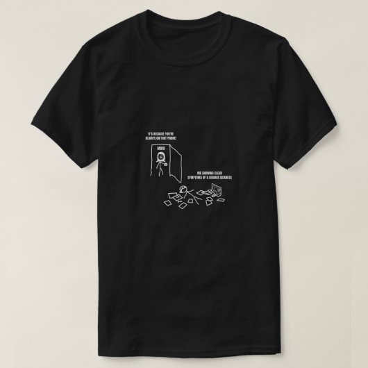 病気の澄ん症状を示す Tシャツ (デザイン正面)