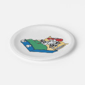 病気の犬 ペーパープレート (アングル)