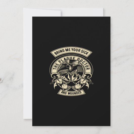 病気の私に、ペストドクターと傷ついた人を連れてきて 招待状 (正面)