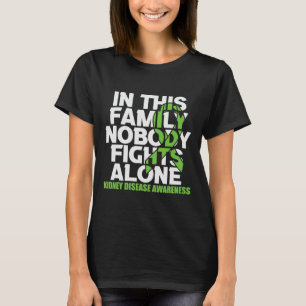 病気の認識度リボン家族Nobody単独で戦う Tシャツ