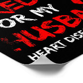 病気の認識度I衣服赤のために夫のリボン ポスター (角)