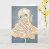 "病気は挨拶状"上がりました カード (黄色い花)