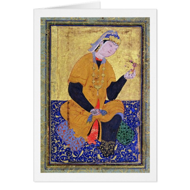 病気シールを握るHamida Banuの王妃のポートレート (正面)