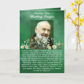 病気回復カード用の強力な祈りの言葉 カード (黄色い花)