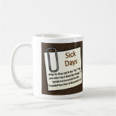 病気欠勤日 コーヒーマグカップ (左)