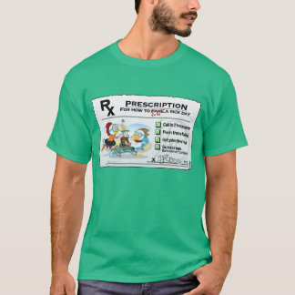 病気欠勤日-煙突の鶏の人のティー Tシャツ