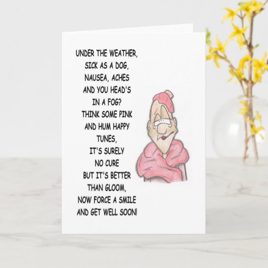 病気 カード (黄色い花)