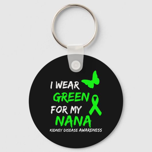 病気I衣服グリーン私のナナリボン キーホルダー (正面)
