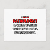 病理医おもしろい..非常に可能性の低い ポストカード (正面)