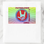 病理医スクエアASLラブロゴ 長方形シール (バッグ)