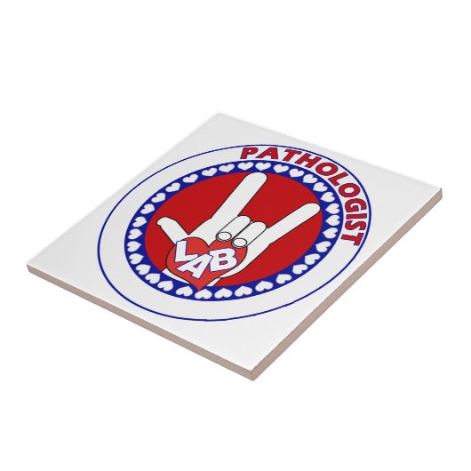 病理医ロゴASL I LOVE LAB タイル (側面)